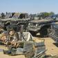 Vehicles and armaments belonging to the Union of Forces for Democracy and Development (UFDD) is displayed by the Chadian army, 90 kilometres (55 miles) to the east of Abou Goulem on November 27, 2007