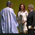 From left: President-elect of the 74th UN Genetral Assembly, Amb. Tijani Mohammad-Bande; outgoing president of the 73rd UNGA, Ms Maria Espinosa, and UN Secretray General, Antonio Guterres, shortly after Mohammad-Bande’s election at the UN hedaquarter i...