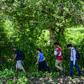 Central Americans migrants heading for the US strive to avoid detection by Mexican migration authorities at the outskirts of Huixtla in Chiapas state