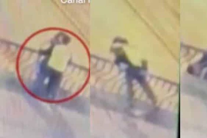 Couple from night club falls 50ft to death as they engage in passionate kissing on a bridge (video)