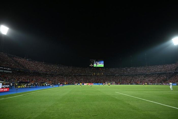 Egyptian fans used their phones during the match against South Africa to pay tribute to victims of the 2012 and 2015 football tragedies