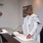 Governor Dapo Abiodun swears in Mr. Olatokunbo Talabi and Alhaji Salisu Shuaib as Secretary to the State Government and the Chief of Staff respectively. [Twitter/@@dabiodunMFR]