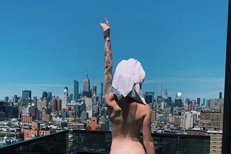Ireland Baldwin Shares Nearly Naked Photo