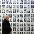 A wall featuring portraits of officers and other officials involved in the plot to assassinate Adolf Hitler in 1944 at the German Resistance Memorial Centre in Berlin
