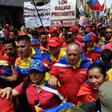 Venezuela President Nicolas Maduro's right-hand man, Diosdado Cabello, joins protesters against the US sanctions