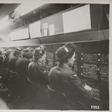 A reproduction of a black and white photograph taken in 1944 and shown to AFP by former D-Day switchboard operator Marie Scott, shows women at work in the tunnels at Fort Southwick in Portsmouth, southern England.