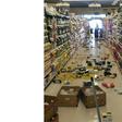 This picture courtesy of Rex Emerson shows broken bottles and other goods in a store in Lake Isabella, California after a 6.4 magnitude quake hit Southern California on July 4, 2019