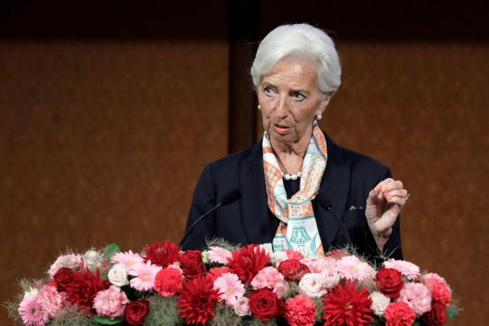 IMF managing director Christine Lagarde has previously described the trade wars as a 'self-inflicted wound'