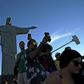 Tourists take selfies by the Christ the Redeemer statue in Rio de Janeiro -- one of many must-have selfie spots in the Brazilian city