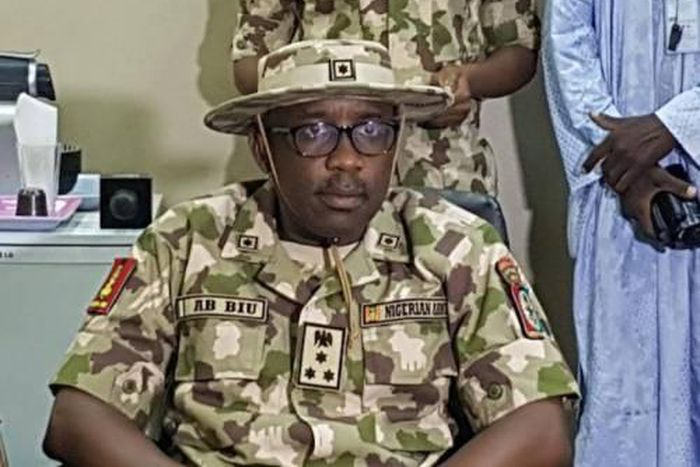 Major General Abdulmalik Bulama Biu, the General Officer Commanding (GOC), 7 Division of the Nigerian Army Maiduguri and Sector Commander (Sector 1) Operation Lafiya Dole (Sahara Reporters)