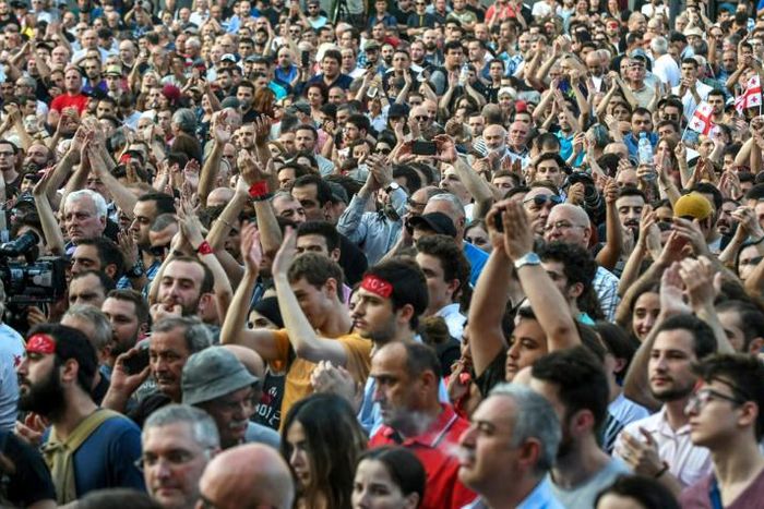 Protests in the Georgia capital have morphed from anti-Russia rallies into a broader anti-government movement