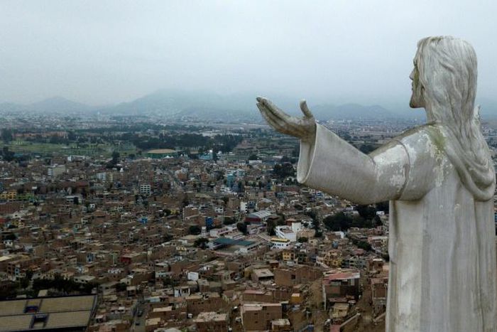 The "Christ of the Pacific" statue that looms over Peru's capital is viewed by some as a symbol of corruption, and thousands are demanding that it be removed