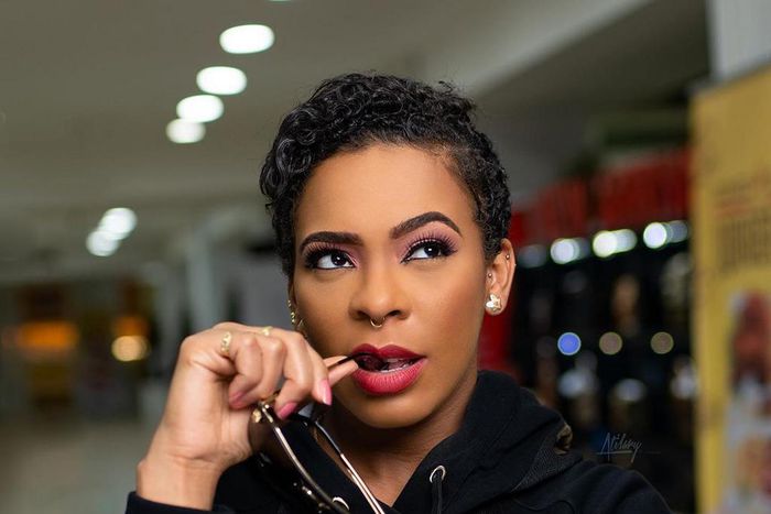 Former Big Brother Naija reality TV star, TBoss has come out to debunk the insinuation that she has had an intimate affair with Ubi Franklin [Instagram/TBoss]