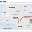 Map of the Demilitarized Zone that has divided the Koreas for decades.