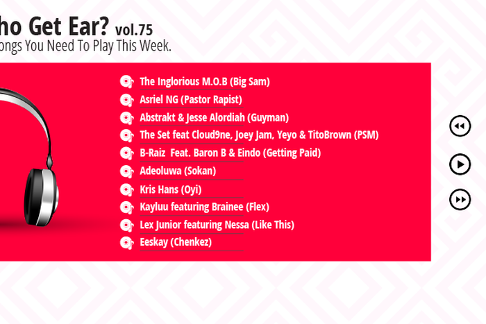 Who Get Ear Vol. 75: Here are the 10 songs you need to play this week. (Pulse Nigeria)
