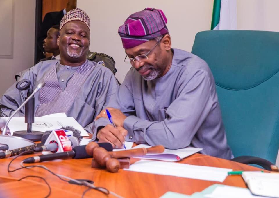 Speaker House of Representatives, Hon. Femi Gbajabiamila and  Deputy Speaker, Ahmed Idris [Twitter/@HonAhmedWase]