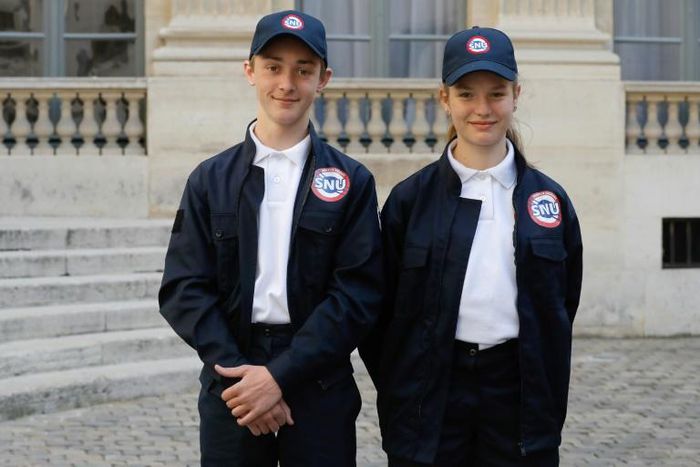 The official outfit of France's new "Universal National Service" (SNU) was presented at the Education Ministry in Paris in April