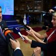 Czech Republic's Prime Minister Andrej Babis (L) is among populist politicians who have been critical of the media
