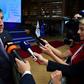 Czech Republic's Prime Minister Andrej Babis (L) is among populist politicians who have been critical of the media