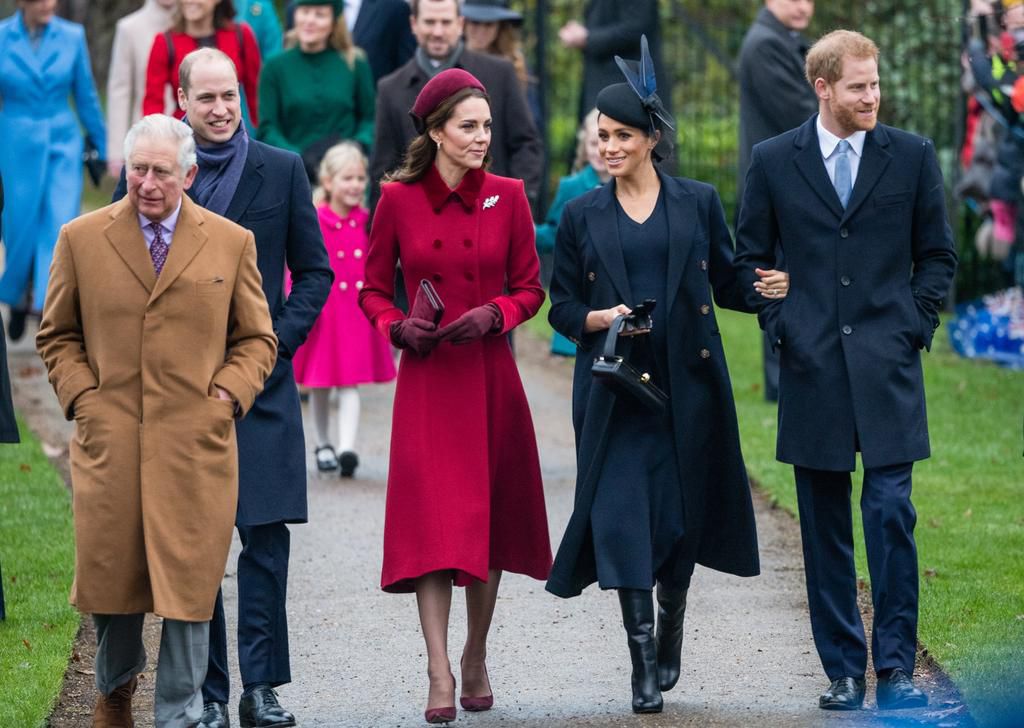Royal family Christmas Sandringham Prince Charles William Harry Kate Middleton Meghan Markle