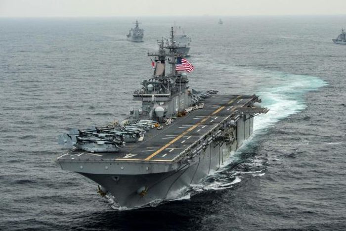 The amphibious assault ship USS Boxer downed an Iranian drone, US President Donald Trump said Thursday