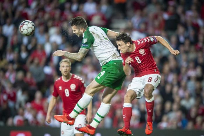 Shane Duffy scored the third international goal of his career as the Republic of Ireland drew 1-1 with Denmark