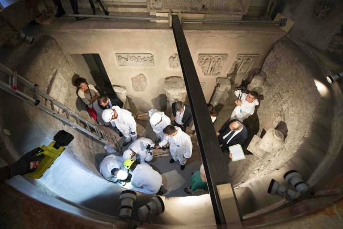 The work at the ossuary at the Teutonic Cemetery in the Vatican began earlier this month