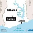 Map shows location of Kumasi, where the two women were kidnapped