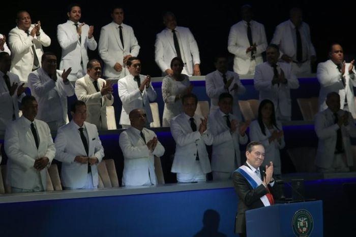 Panama's new president Laurentino Cortizo applauds during his inauguration ceremony in Panama City, on July 1, 2019