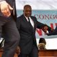 During his inauguration DR Congo's new president, Felix Tshisekedi, (R) walks off the podium with outgoing leader Joseph Kabila in Kinshasa in January 2019