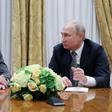 Russian President Vladimir Putin meets with Victor Medvedchuk, leader of Ukraine's Opposition Platform - For Life party which is running second in opinion polls ahead of parliament elections on Sunday
