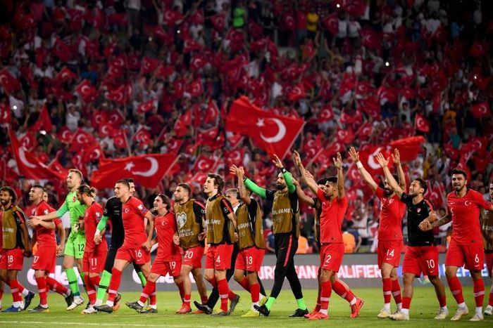 The incident comes after Turkey defeated France 2-0 in Euro 2020 qualifying on Saturday