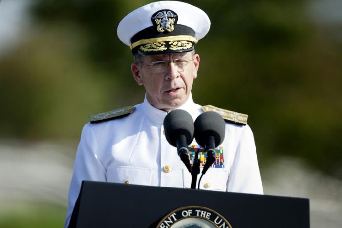 Former chairman of the Joint Chiefs Mike Mullen, pictured in 2011, said war with Iran is 'the last thing in the world we need right now'