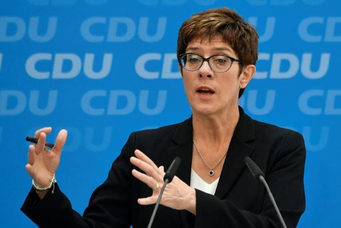 Annegret Kramp-Karrenbauer, widely seen as Merkel's chosen heir, will become Germany's next defence minister