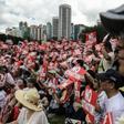 The protesters are calling on the Hong Kong government to scrap a planned law that would for the first time allow extradition to mainland China