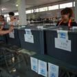 Employees of the Electoral Supreme Court arrange ballots in Guatemala City