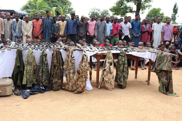 Criminal suspects paraded by the Nigeria Police Force in 2019 [NPF]