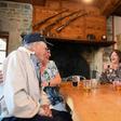 95 year-old WWII US veteran James Carroll (L) returned to the town he helped liberate from the Nazis 75 years ago to stay with his 'second family' there for the second year running
