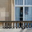 Ivanka Trump (R) and her husband special advisor to the US president Jared Kushner (L) watch for the arrival of US President Donald Trump and US First Lady Melania Trump during a welcome ceremony at Buckingham Palace on June 3, 2019