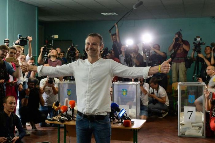 Ukrainian rock star Svyatoslav Vakarchuk only set up his party Golos (Voice) in May