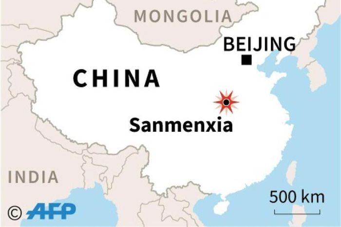 Map locating Sanmenxia city in China's Henan province.