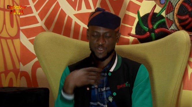 Omashola during his Diary session [Twitter/BigBroNaija]