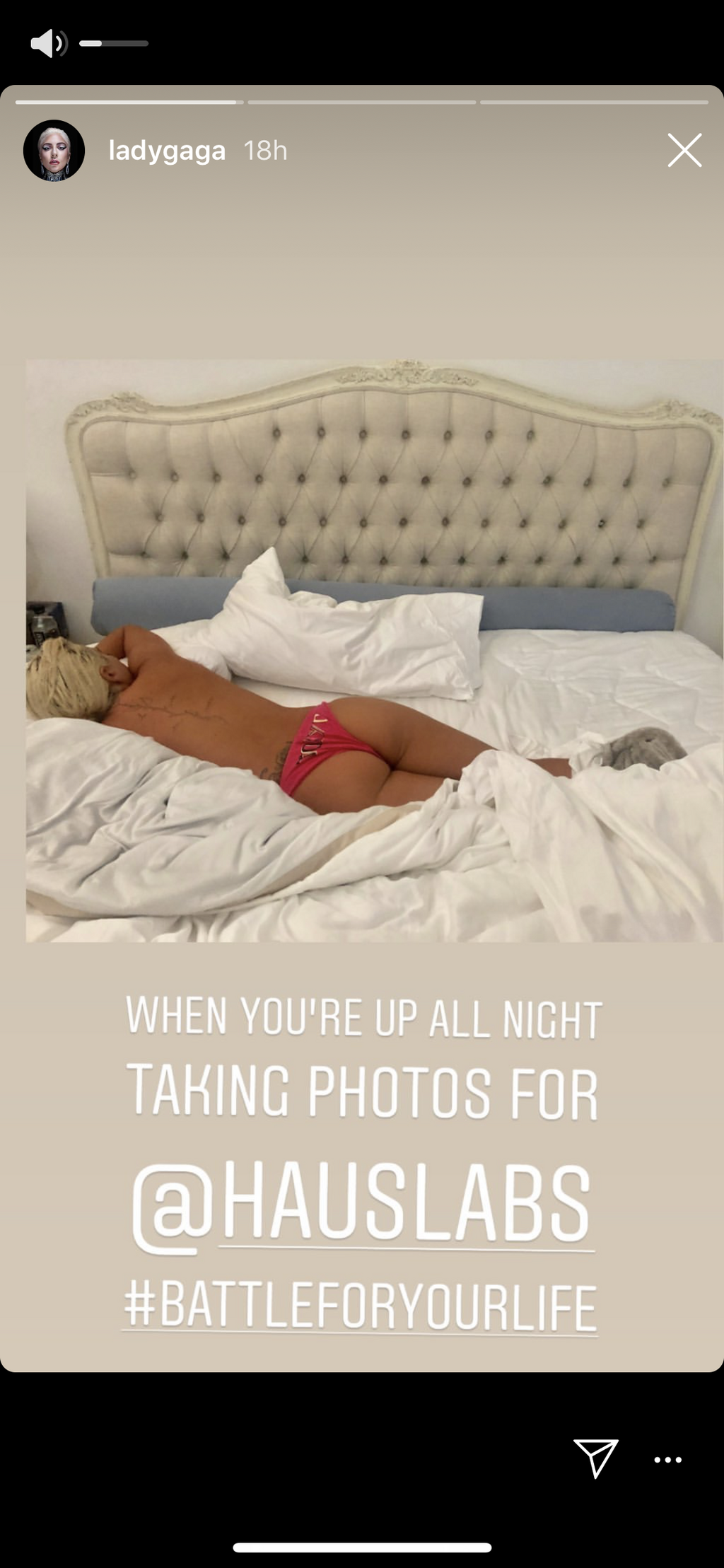 lady gaga butt instagram stories