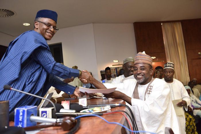 El-Rufai swears in new commissioners in Kaduna, sues for  diligence [Twitter/@GovKaduna]