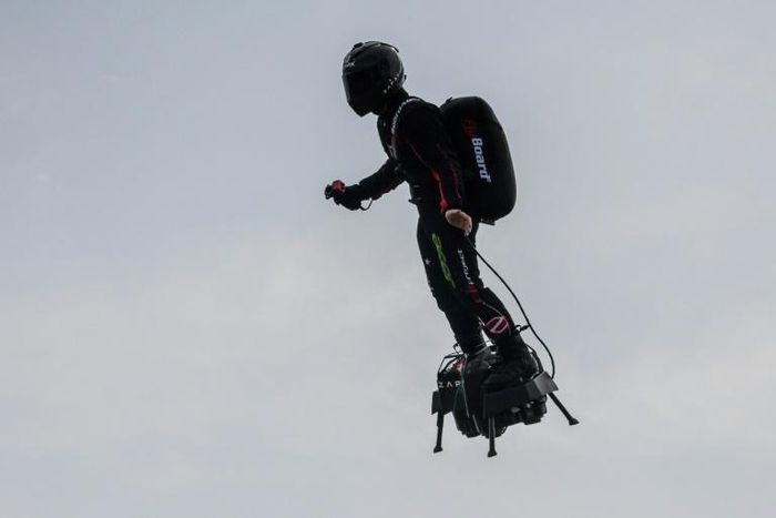 Zapata sprung to national prominence at France's July 14 Bastille Day military parade when he soared above the Place de la Concorde in Paris in front of world leaders