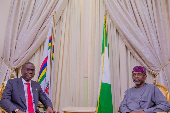 Governor Babajide Sanwo-Olu and Speaker House of Representatives, Hon. Femi Gbajabiamila [witter/@Femigbaja]