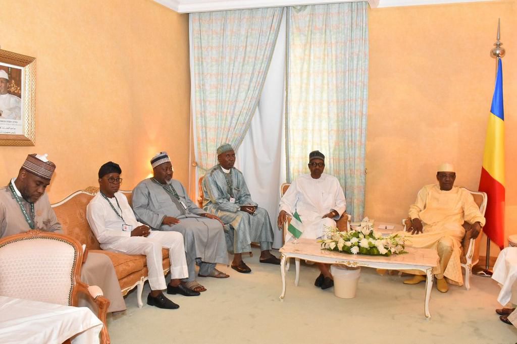 President Buhari and President Idris Deby Itno of Chad hold bilateral meeting in Makkah, Saudi Arabia on the margins of the Organisation of Islamic Cooperation (OIC) Summit 2 (Twitter NGRPresiden)