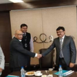 Sign of contract: Dr. R. Venugopala Rao (Sr. VP & Head Hydro & Civil Divisions, Angelique International Ltd.) and Mr. Saurabh Sharma (VP & Business Head SH, Voith Hydro Pvt. Ltd.)