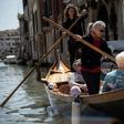 The Row Venice organisation is a group of women who teach tourists how to row Venetian style, standing up