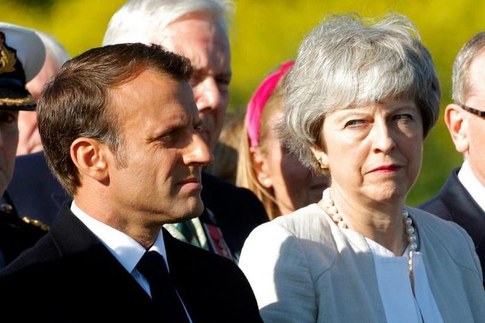 Macron and May launched the construction of a new British memorial in tribute to the thousands of British soldiers who died in D-Day invasion